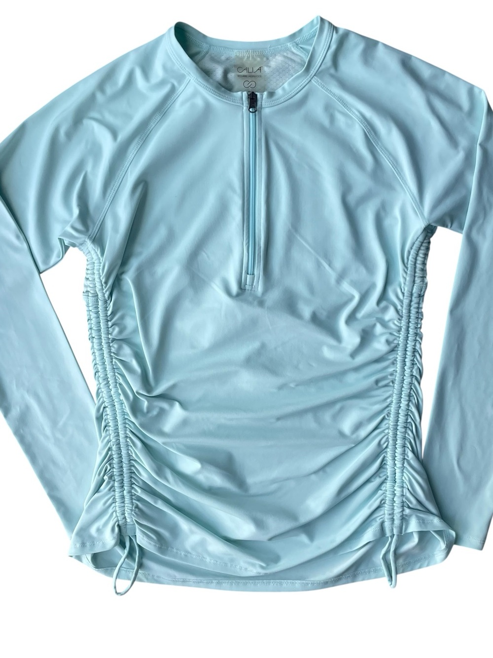 Calia by Carrie Underwood Long Sleeve Activewear Top Size S Mint Green Cinched